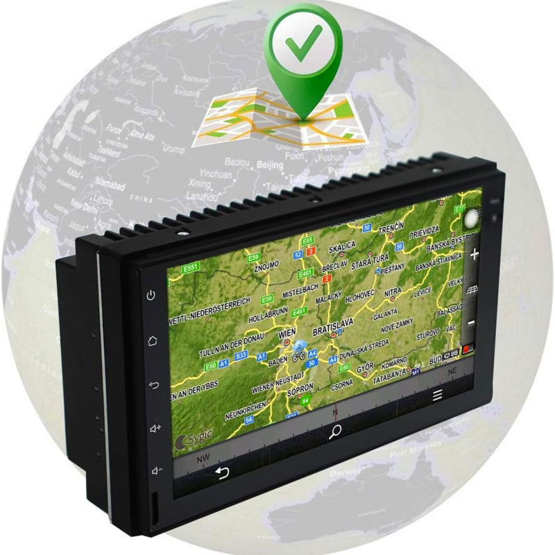Autoradio 2 DIN 7" Android 10.1 Navigatore GPS e Multimedia