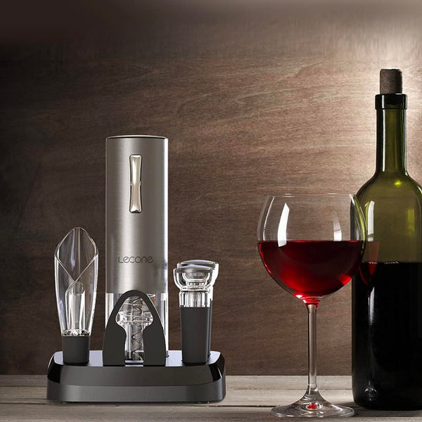 Cavatappi Elettrico Premium Set Completo per Degustazione Vini