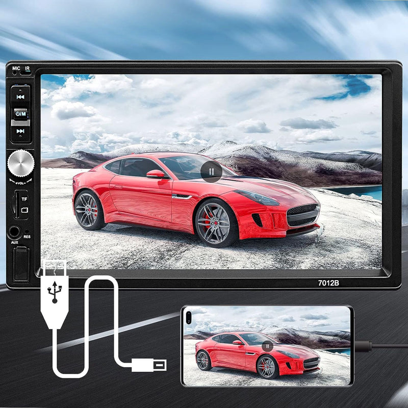 Autoradio Touchscreen 2 DIN 7" Connettività Bluetooth e Camera Posteriore